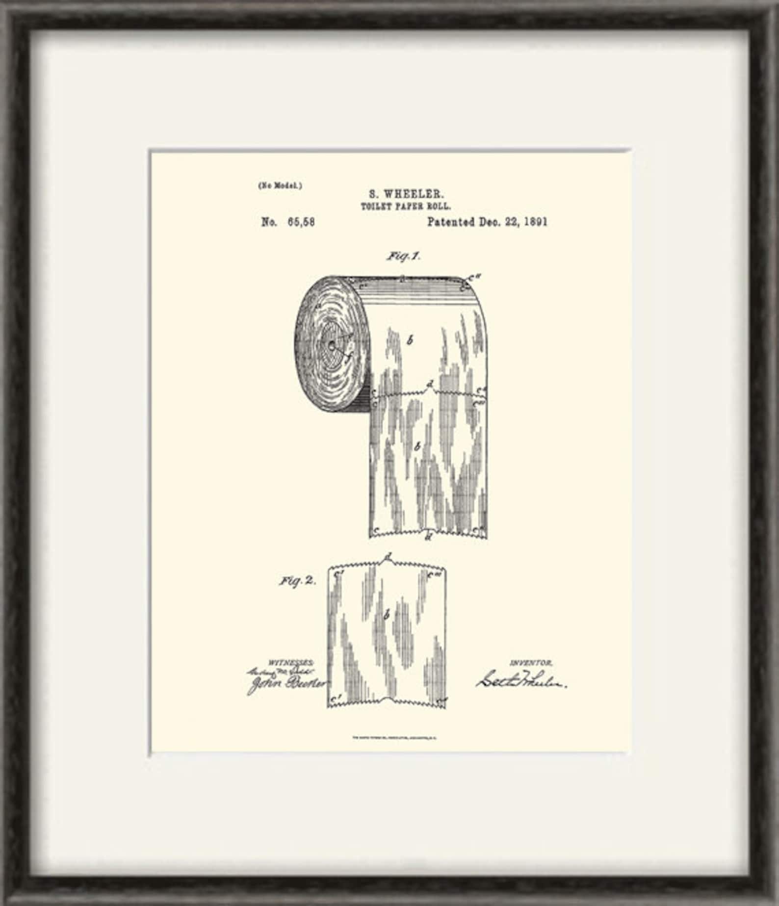 Toilet Paper Patent Art Print Bathroom Art Print Patent Poster - Etsy