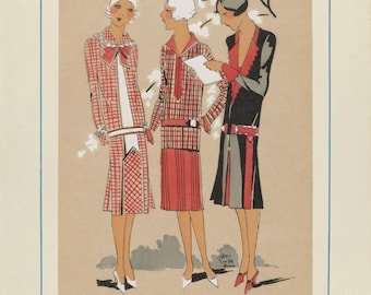 French Art Deco Fashion Print: 1920s Style Wall Art