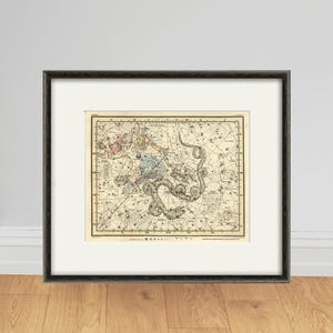 Konstellation Druck Sternzeichen Karte antike Wand alte Drucke Wohnkultur Wandbild Poster Antiker Druck Sternzeichen Sternenkarte Astrologie Kunst Himmelskarte