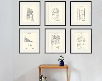 Láminas artísticas de esquí: decoración vintage de deportes de invierno