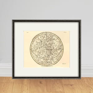 Nordhalbkugel Kunst himmlische Kunst antike Wand alte Drucke Wohnkultur Wanddruck Poster antike Drucke Tierkreiszeichen Kunst Konstellationskunst