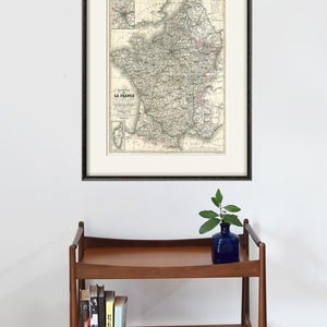 France map print map vintage old maps Antique prints poster map wall home decor wall map large map france print old prints france decor