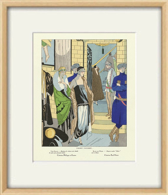 French Art Deco Fashion Print: 1900s Cabaret Illustration - Etsy