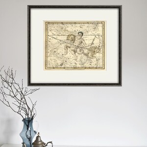 Wassermann Kunst Steinbock Sternzeichen Astrologie Kunst Konstellation Druck Wohnkultur Wand Druck Poster antike Drucke Sternzeichen Kunst himmlische Kunst Himmel Karte