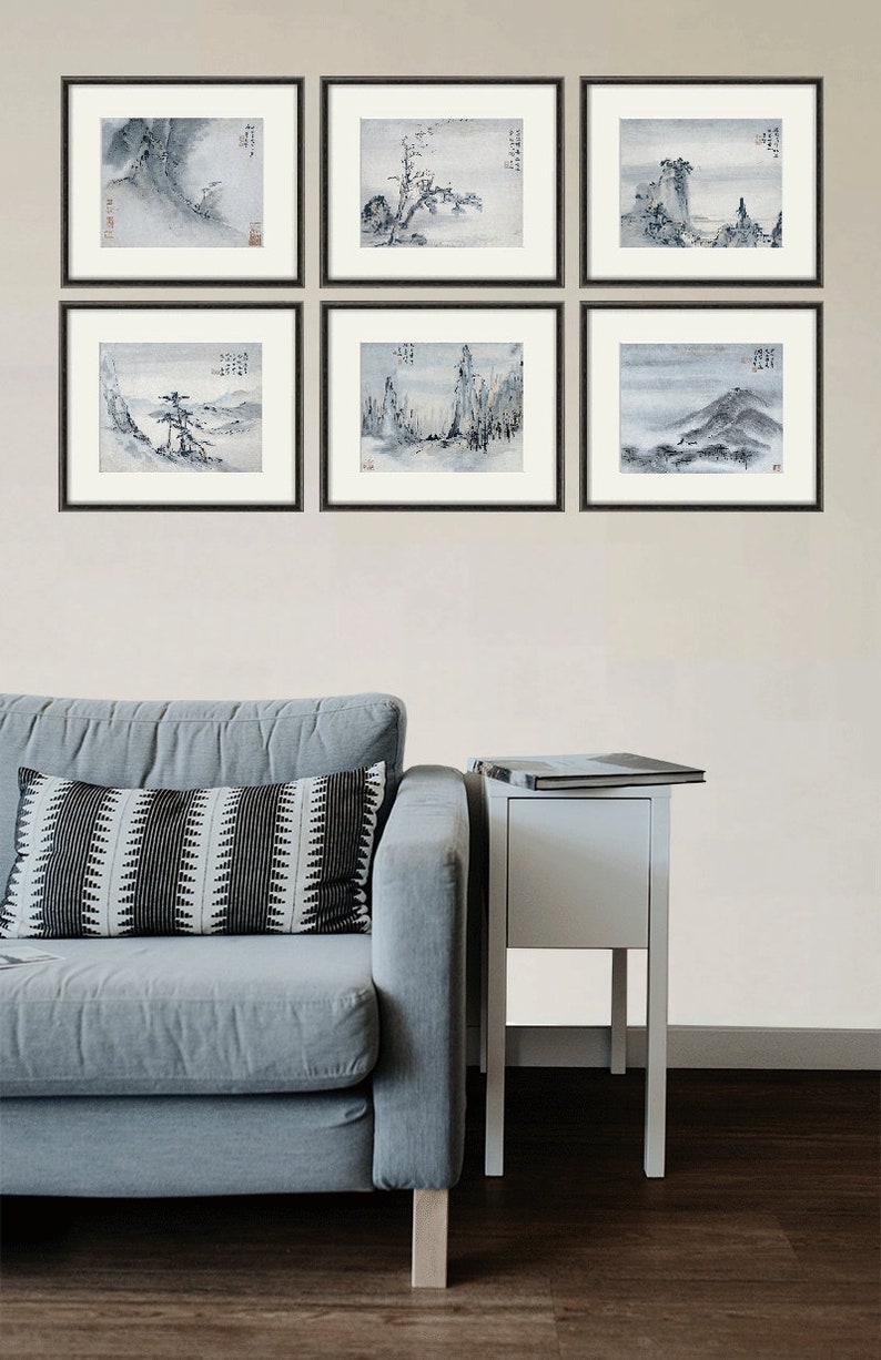 Mountain art print Japanese art print poster old print Wall poster art home decor wall art print antique prints landscape art japanese decor image 5