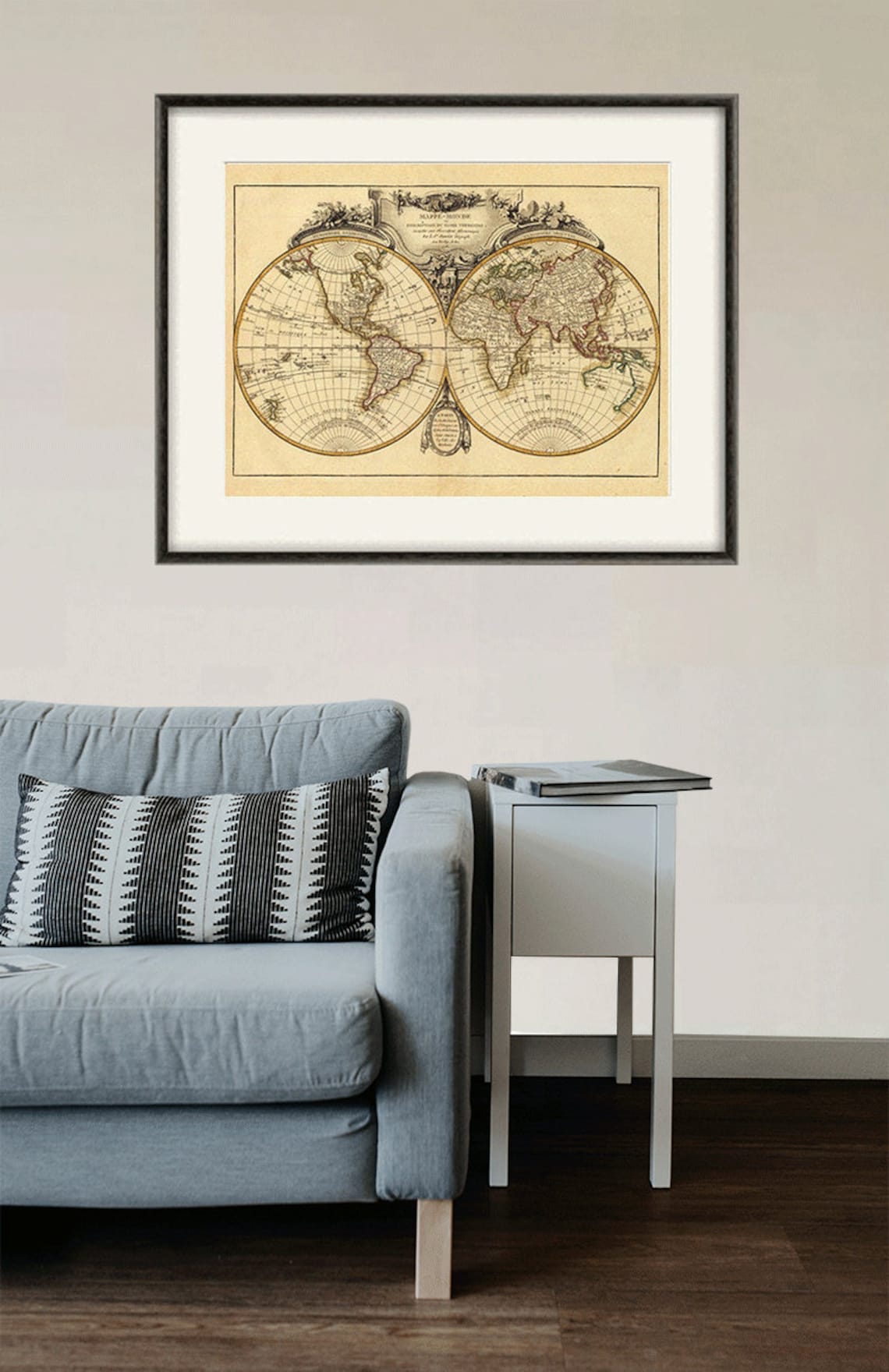 World Map Vintage Map Print Antique Prints Old Prints Map Wall - Etsy