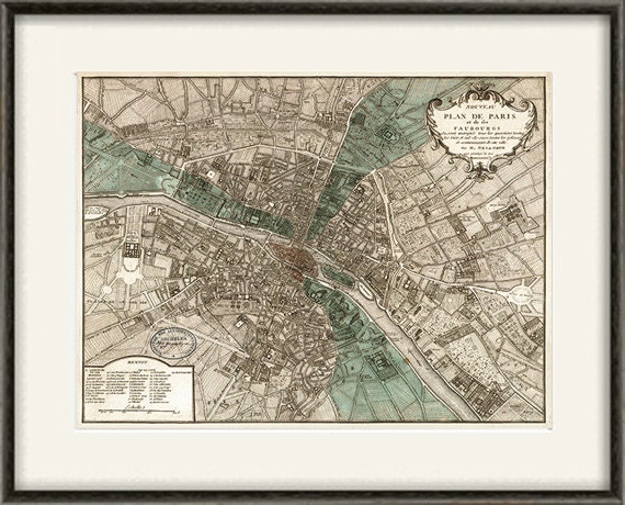 Framed Map Of Paris Paris Map Print Map Vintage Old Maps Antique Prints Poster Map | Etsy Hong  Kong