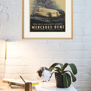 Mercedes Car print Antique prints car art home decor wall old prints Car wall decor old car art Wall poster art retro prints ad prints image 5