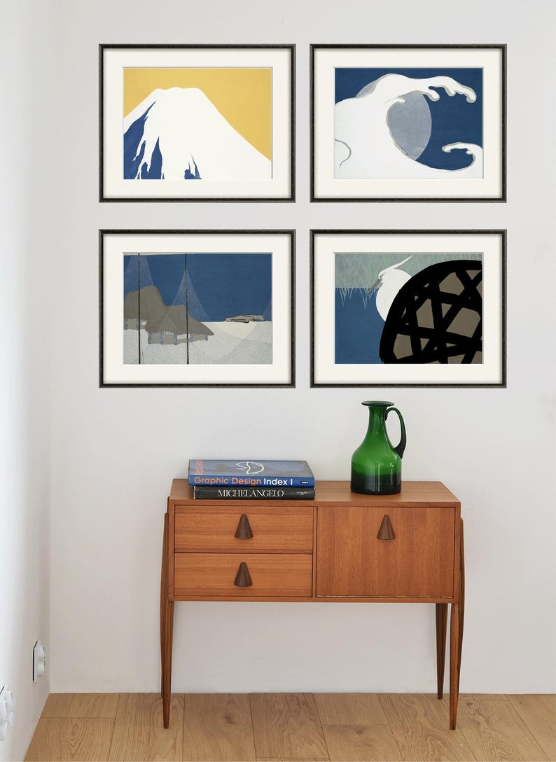 Kamisaka Sekka Japanese Art Print Set: Antique Asian Decor image 1