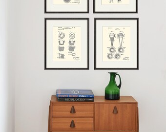 Vintage Ice Cream Patent Art Print: Kitchen Wall Decor