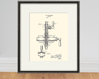 May include: Black and white line drawing of a patent for a beer tap. The patent is titled "Beer Tap" and is dated 1922. The drawing shows a detailed view of the tap's internal mechanisms.