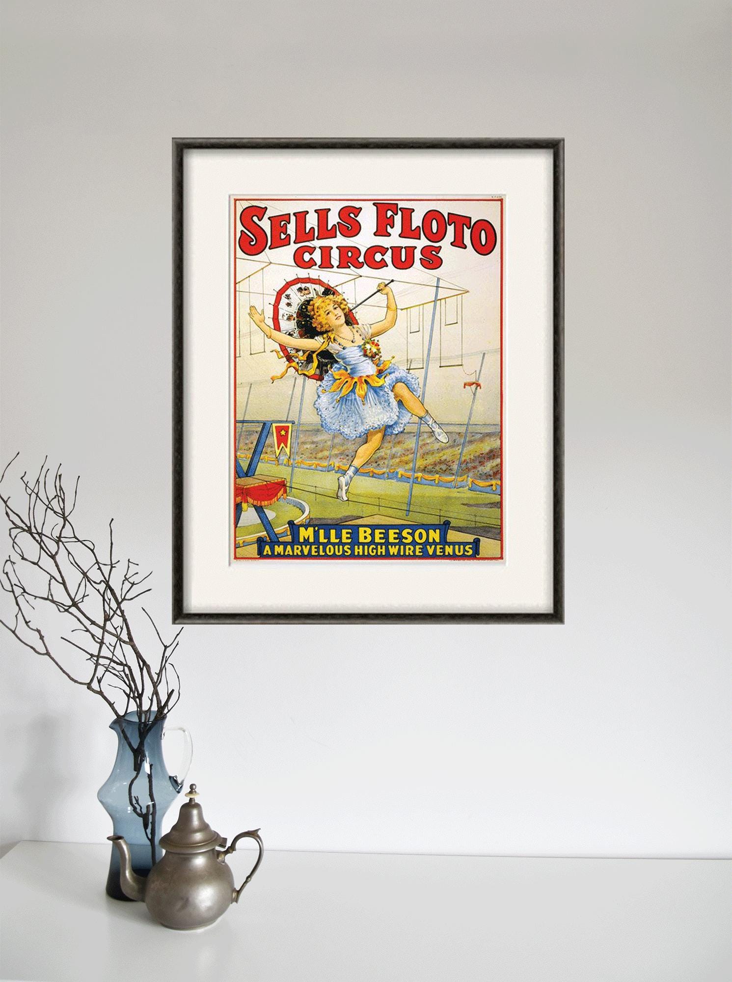 Antique Circus Poster: High Wire Venus, Victorian Wall Art - Etsy