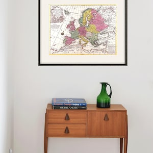 Mapa de Europa, impresión, mapas antiguos vintage, impresiones antiguas, póster, mapa, decoración de pared, decoración del hogar, mapa de pared, mapa grande, impresiones antiguas, mapas, arte de pared, regalos de mapas