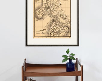 Stampa mappa di Roma, mappa vintage, vecchie mappe, stampe antiche, poster, mappa, arredamento, arredamento per la casa, mappa da parete, arredamento italiano, stampa di Roma, vecchie stampe, stampa della città