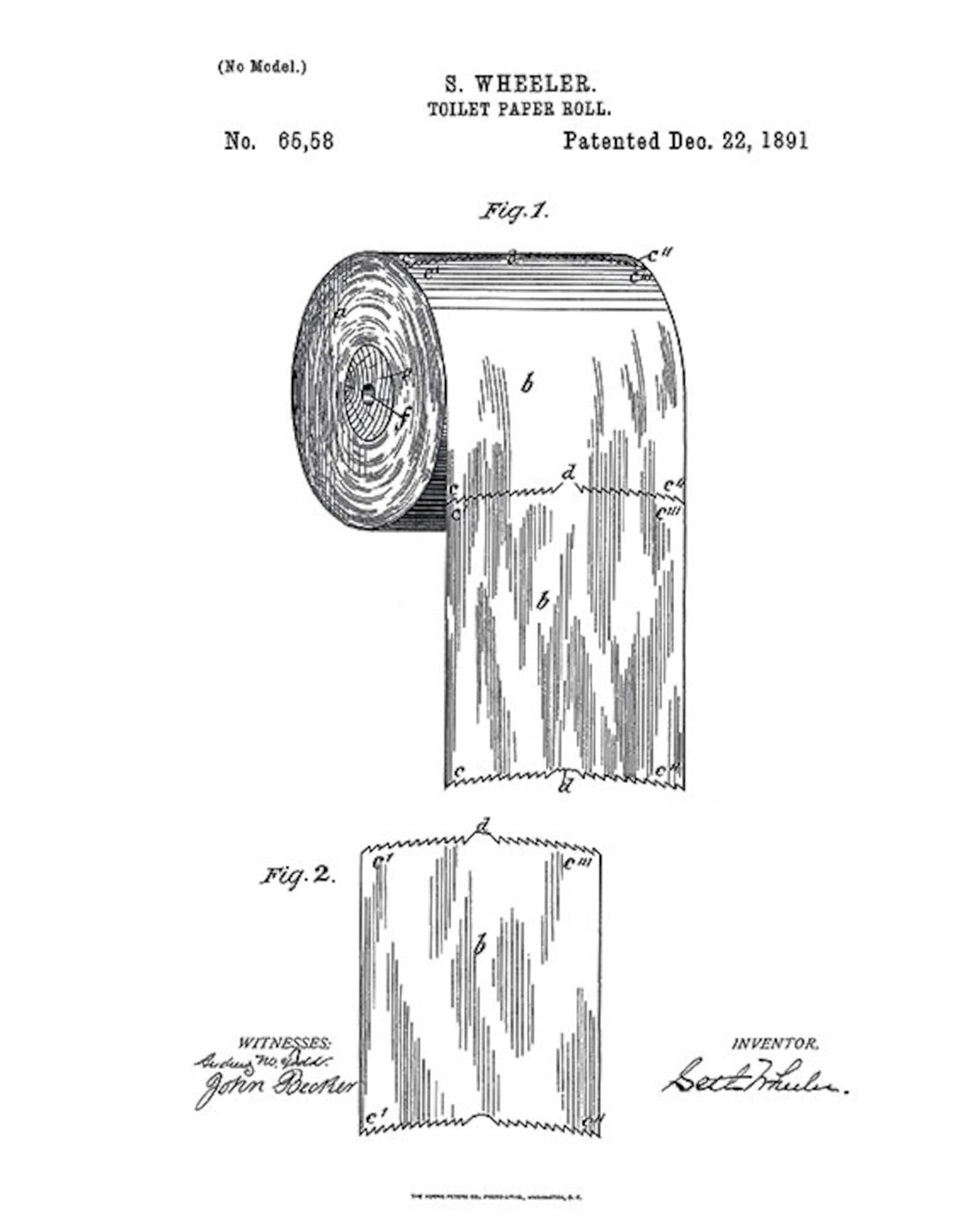 Toilet Paper Patent Art Print Bathroom Art Print Patent Poster - Etsy