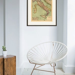 Italian map print map vintage old maps Antique map poster map wall home decor wall map italian print old prints italian decor large map image 5