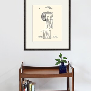 Toilet Paper Patent Art Print Bathroom Art Print Patent Poster Bathroom ...