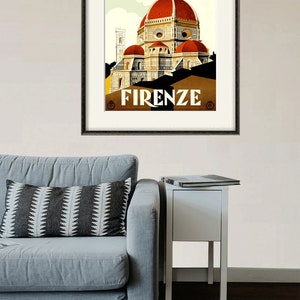 Florence Italy print antique wall travel print travel art print Wall poster art old prints home decor wall italian decor travel decor image 7