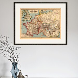 Impression de carte de France vintage cartes anciennes, gravures anciennes, affiche de carte, décoration murale, carte murale, grande carte, impression de gravures anciennes, France, décoration murale