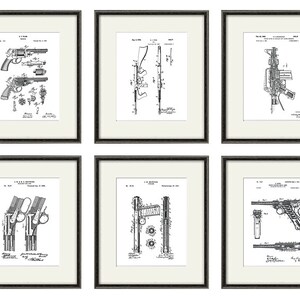 Gun Art Vintage Patent Print Military Art Print Patent Poster Gun Wall ...