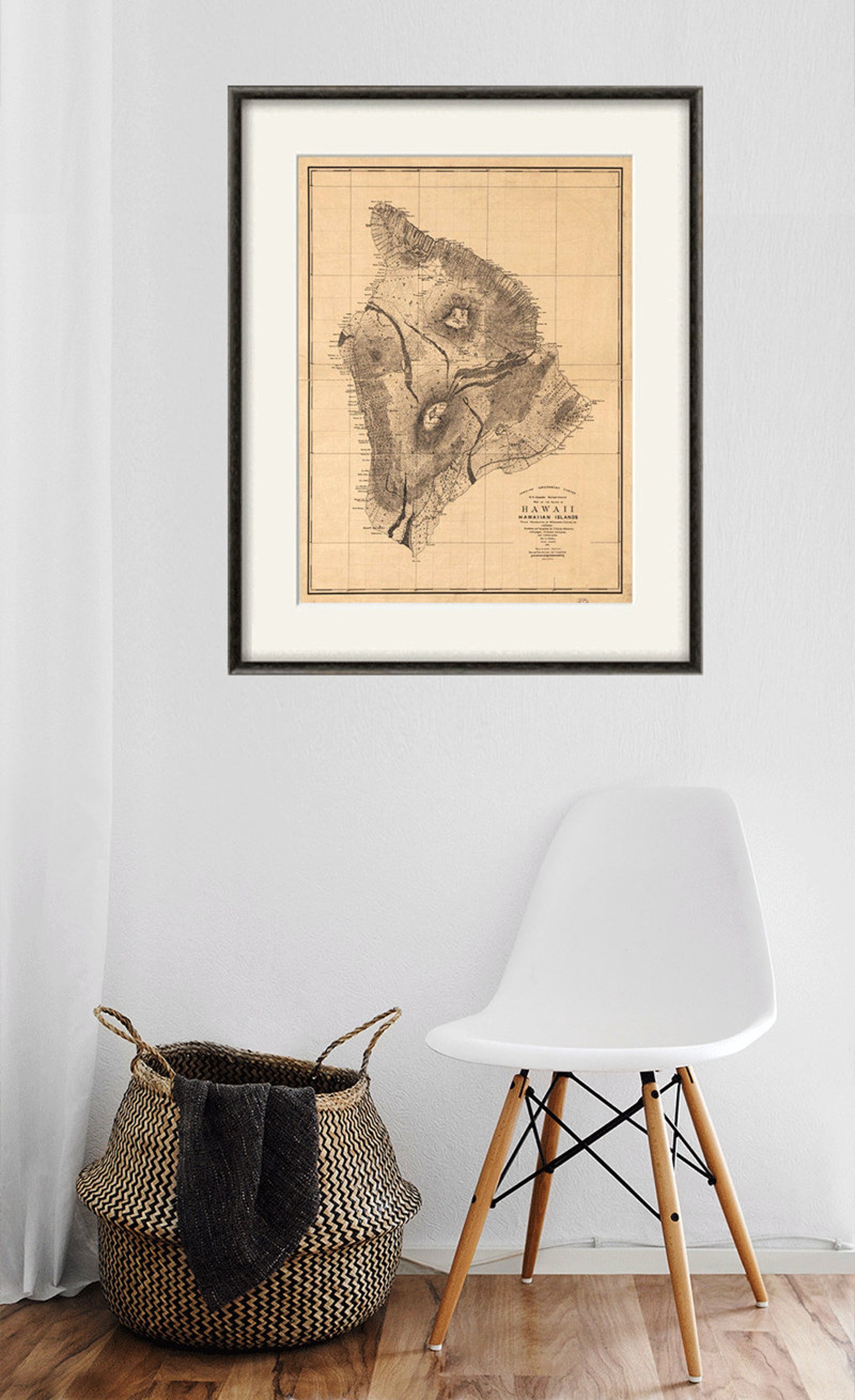 Hawaii Map Print Old Maps Antique Map Poster Map Wall Home - Etsy