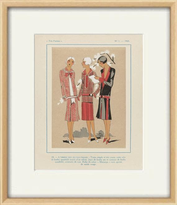 French Art Deco Fashion Print: 1920s Style Wall Art - Etsy