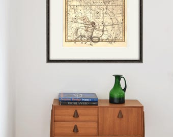 Sagittarius Constellation Print: Vintage Zodiac Astrology Art