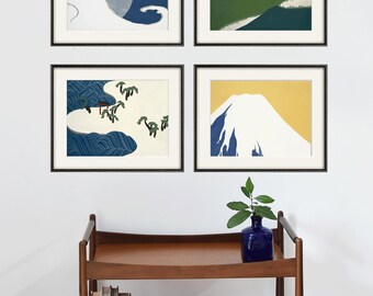 Kamisaka Sekka: Conjunto de grabados en madera japoneses