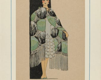 French Art Deco Fashion Print: Vintage 1920s Parisian Wall Art