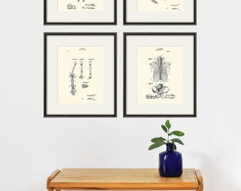 Vintage Doctors Patent Art Print: Human Anatomy Medical Poster