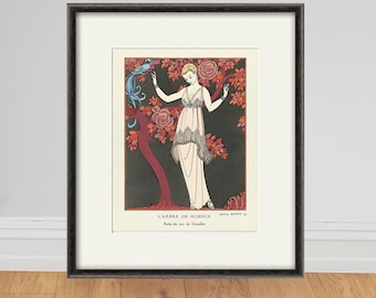 George Barbier Art Déco Fashion Print: Ilustração Vintage Francesa
