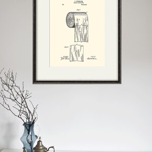 Toilet Paper Patent Art Print Bathroom Art Print Patent Poster Bathroom ...