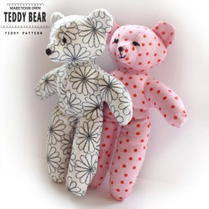 Teddy Bear Plush Sewing PATTERN