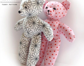 Teddy Bear Plush Sewing PATTERN