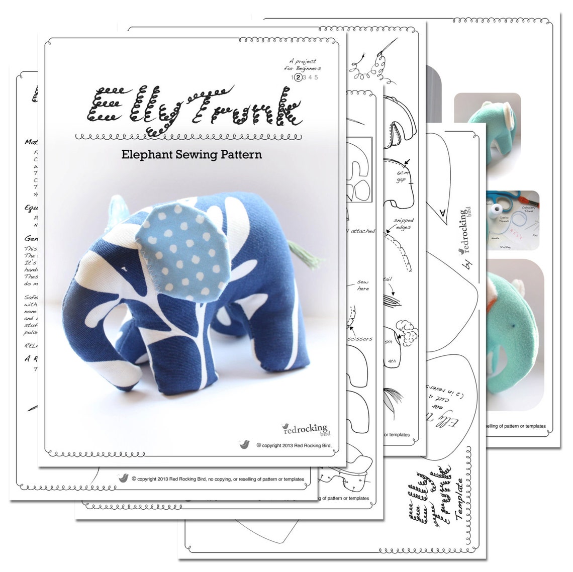 Elephant Sewing Pattern PDF Etsy