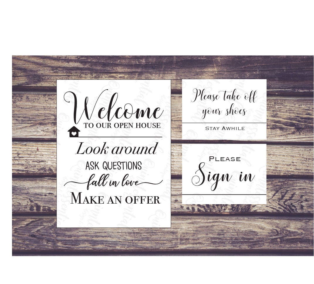 Real Estate Open House marketing Real Estate Open House Etsy