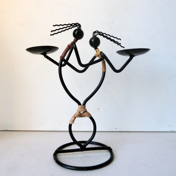 Draht-Kerze-Halter-Figur