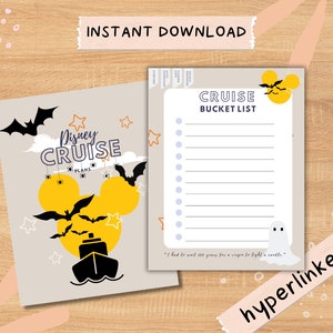 Halloween on the High Seas 4 Day Mouse Cruise Digital Planner! Hyperlinked for Good Notes with fun quotes on each page