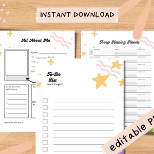 Girl Scout Troop Leader Starter Kit Binder All Levels Cute Retro With ...