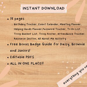 Girl Scout Troop Leader Starter Kit Binder All Levels Cute Retro With ...