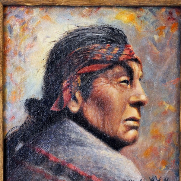 Native American Art Portrait Original Painting