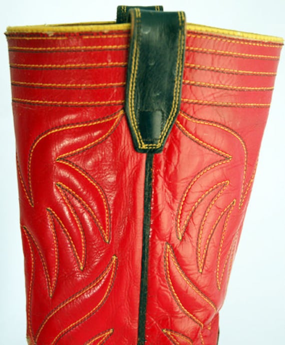 Vintage Texas Boot Co Cowboy Boots Men's sz 8-1/2B - image 2