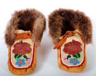 Pacific Northwest Indian Beaded Moccasins