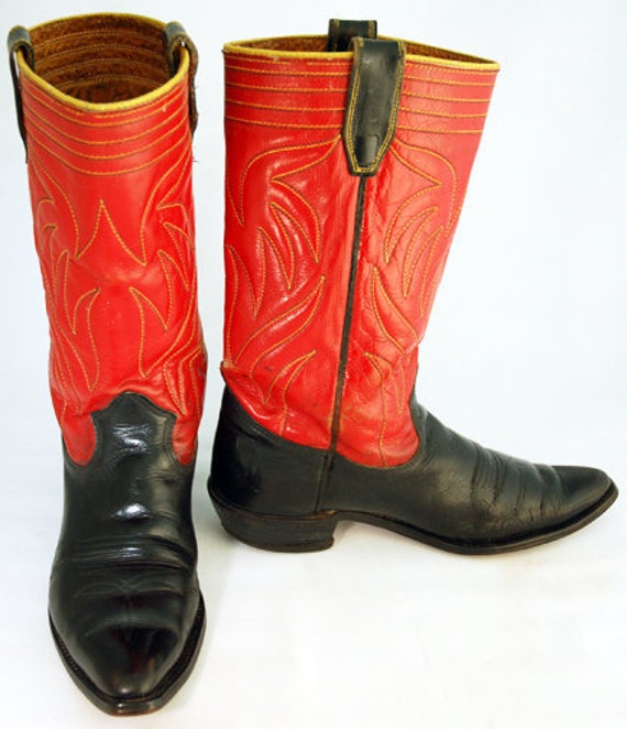Vintage Texas Boot Co Cowboy Boots Men's sz 8-1/2B - image 1