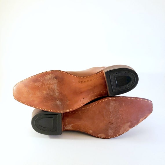 Vintage Goding Two-Tone Brown Men's Cowboy Boots - image 6