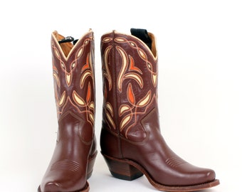 Vintage Acme Never-Been-Worn Brown Cowboy Boots Women's Size 6-1/2D