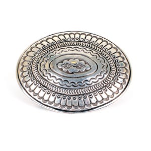 Sterling Silver Stamped Belt Buckle