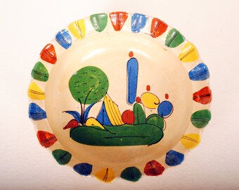 Vintage Mexican Pottery Redware Bowl