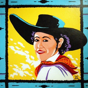Cowgirl Original Art Painting by Dan Howard