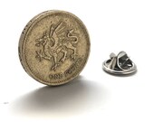 Great Britain Pounds Enamel Pin Dragon Crest British Shield Coin Birth Year Coins Jewelry Crown Queen Great Britain England UK Lapel Pin